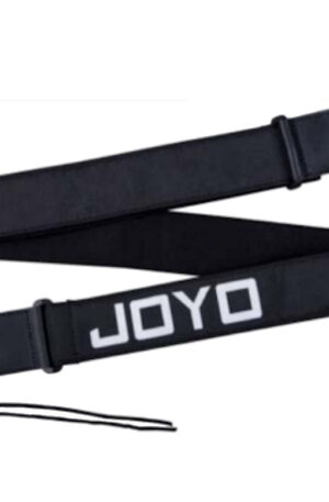 Joyo JS-01 Strap Acoustic Electric Adjustable Black Bass Guitar Strap w/ White Logo