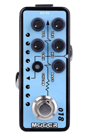 Mooer Custom 100 018 Based on a 100 Watt Plexi Digital Micro Preamp Guitar Effects Pedal