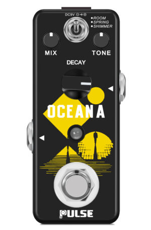Pulse Technology OCEANA Reverb Guitar Effect Pedal ROOM/ SPRING/ SHIMMER