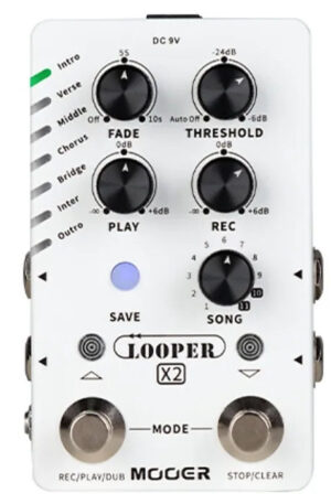 Mooer Looper X2 Guitar Effects Pedal + Power Supply