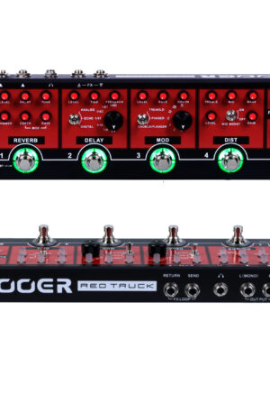 Mooer Red Truck Combined Distortion Overdrive Delay Guitar Effects Pedal w Carry Case