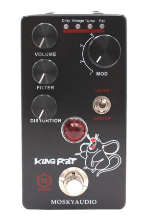 Mosky Audio King Rat Guitar Effect Pedal Fuzz DIST Vol Filter Distortion 4 Modes