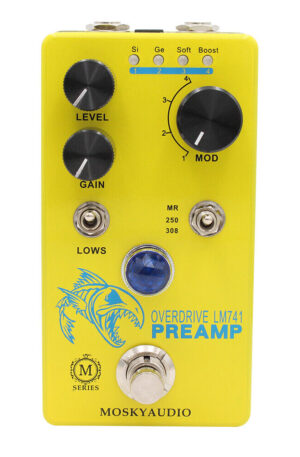 Mosky Audio LM741 PREAMP Guitar Effect Pedal Ov/drive Preamp Si Ge Soft 4 Modes M Series