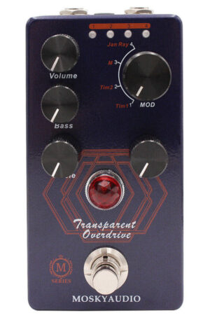 Mosky Audio Transparent Overdrive Guitar Effect Pedal 4 Controls Vol Bass Treble Gain