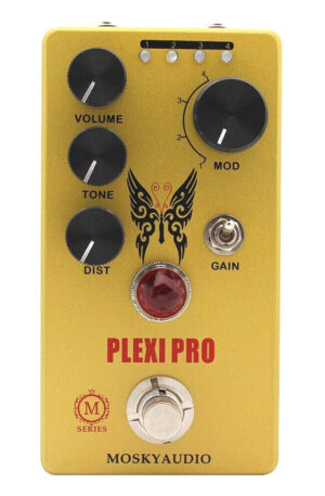 Mosky Plexi Pro Distortion Pedal with Mode/Volume/Tone/DIST/Gain Button Control