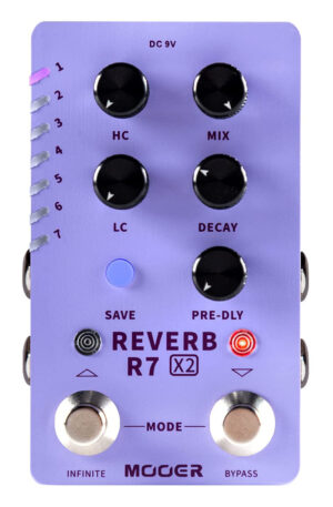 Mooer R7 X2 Reverb 14 Stereo Reverb Effects + Power Supply