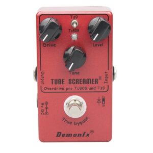 Demonfx Tube Screamer TS II RED with 2 Overdrive options. Internal mode switch Original run Guitar Effect Pedal