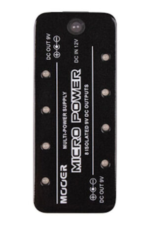 Mooer Micro Power Multi Power Supply powers up to 8 Micro Guitar Effects Pedals