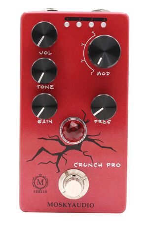 Mosky Crunch Pro Distortion Guitar Pedal 4 Modes with VOL,TONE,GAIN, PRES Button