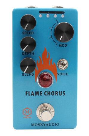 Mosky Flame Chorus Guitar Pedal with Speed/Depth/Blend/Voice Button