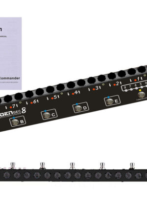 MOEN GEC8 LP8-B Black Guitar Effect Pedal Commander Effects Loop System 8 Loops 10 Presets