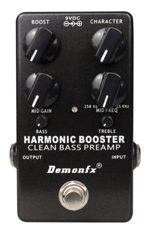 Demonfx Harmonic Booster Clean Bass Guitar Pre-amp Effect Pedal