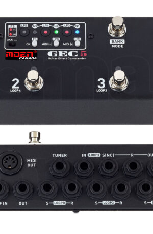 MOEN Canada GEC-5 MIDI Guitar Pedal FX Switcher 5 Loop Foot Controller Effects Commander Routing System