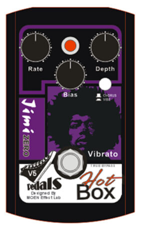 Hot Box Pedals by Moen HB-VB5 Vibe/Chorus Guitar Jimi VIBE Effect Pedal Bypass