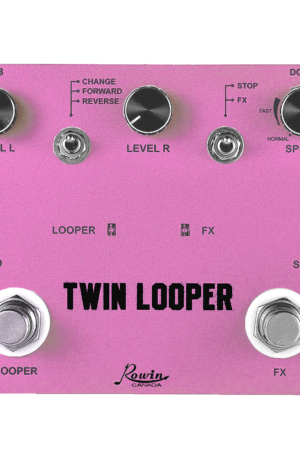 Rowin Canada LTL-03 Twin Looper and Recording Guitar Effect Pedal Pink