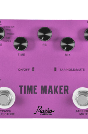 Rowin Canada LTD02 Time Maker Pink Digital Delay Twin Series Guitar Effect Pedal