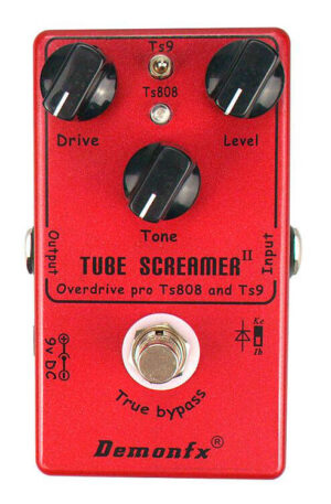 Demonfx Tube Screamer TS II RED with 2 Overdrive options. Internal mode switch Original run Guitar Effect Pedal