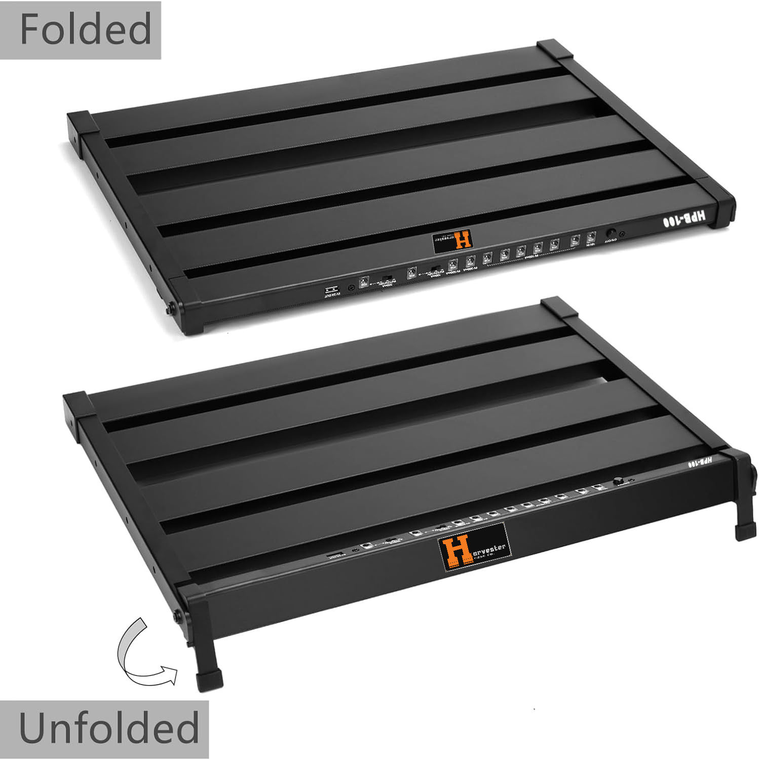 Harvester Pedal Board with Integrated Power Supply, Aluminum Folding ...