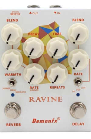 Demonfx RAVINE Reverb Delay Numerous Set Options Guitar Effect Pedal