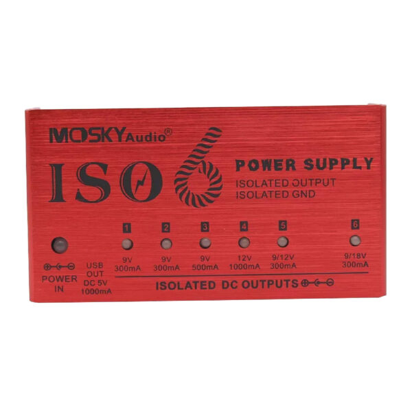 Mosky ISO-6 Guitar Effects Pedal Power Supply For 9V 12V 18V Isolated Outputs - Image 4