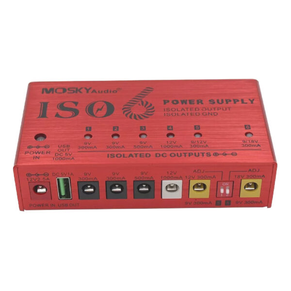 Mosky ISO-6 Guitar Effects Pedal Power Supply For 9V 12V 18V Isolated Outputs - Image 2