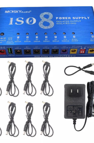 Mosky ISO-8 Guitar Effects Pedal Power Supply For 9V 12V 18V Isolated Outputs