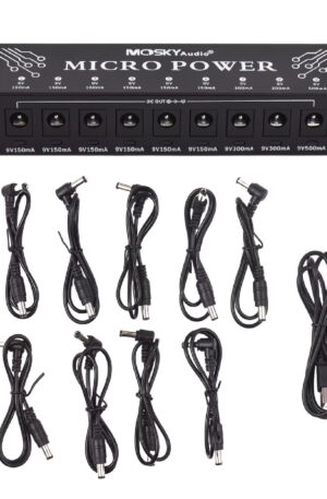 Mosky Micro Power 9 DC OUTPUTS+1 USB OUTPUT Power Supply for 9V Guitar Pedals