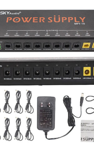 Mosky MPT-10 Guitar Effect Pedal Power Supply 10 Isolated DC Outputs/ 5V USB Out