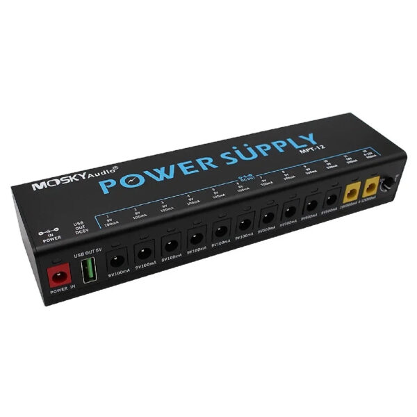 Mosky MPT-12 Guitar Effect Pedal Power Supply 12 DC Outputs for 9V 12V 18V Pedal,5V USB Output - Image 2