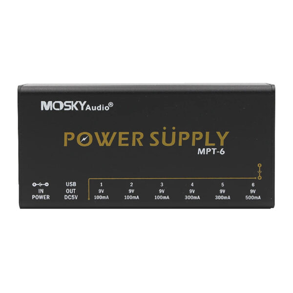 Mosky MPT-6 Power Supply 6 DC Outputs/ 5V USB Output for 9V 100-500mah Guitar Effect Pedal Power - Image 4