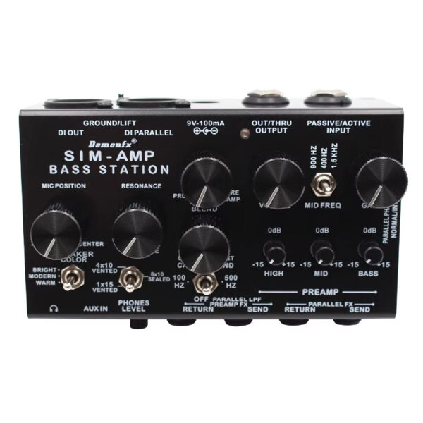 Demonfx SIM-AMP High Quality Simplifier Bass Station Preamp Simulator, Power Amp SIM, Stereo Cab SIM & DI Out for Electric Bass - Image 6