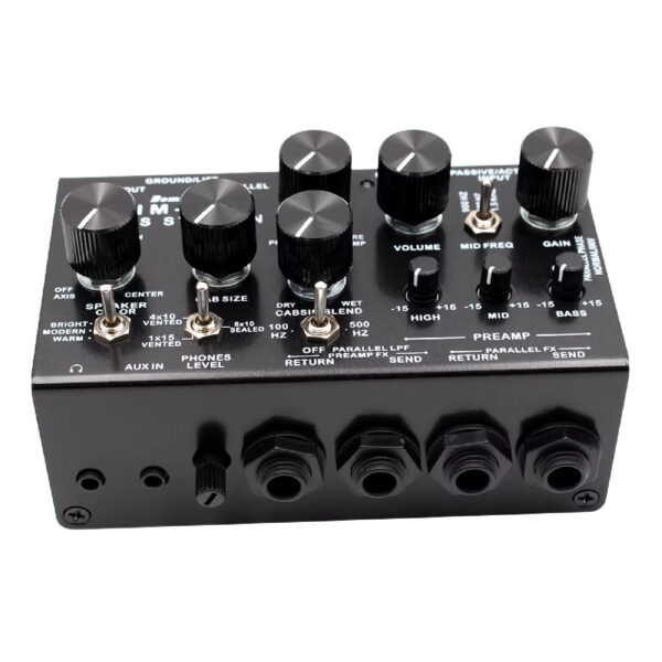 Demonfx SIM-AMP High Quality Simplifier Bass Station Preamp Simulator, Power Amp SIM, Stereo Cab SIM & DI Out for Electric Bass - Image 5