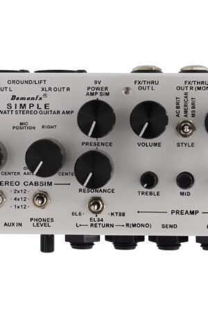 Demonfx SIMPLE DI Box Effect Pedal Preamp Simulator,Power Amp Simplifier Pedal Stereo Cab Simulator for Electric Guitar