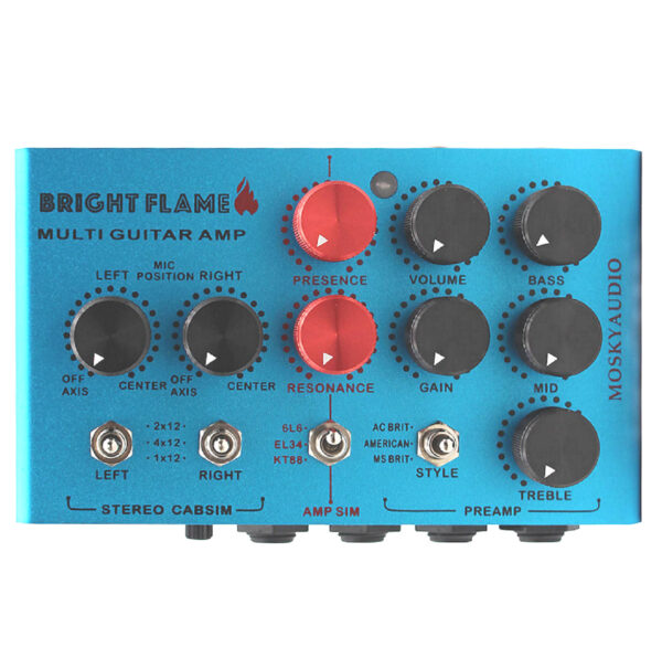 Mosky Bright Flame DI Box Effect Pedal Pre-amp Simulator Power Amp Simplifier for Electric Guitar