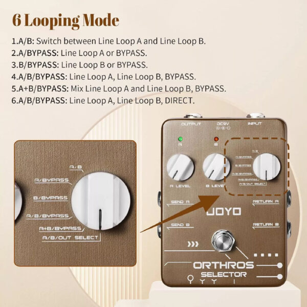 Joyo JF-24 Orthos Selector Guitar Effect Pedal - Image 3