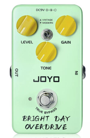 JOYO JF-25 Bright Day Overdrive + High Gain Distortion Vintage + Modern Tone Electric Guitar/Bass Pedal