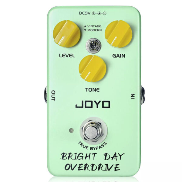 JOYO JF-25 Bright Day Overdrive + High Gain Distortion Vintage + Modern Tone Electric Guitar/Bass Pedal