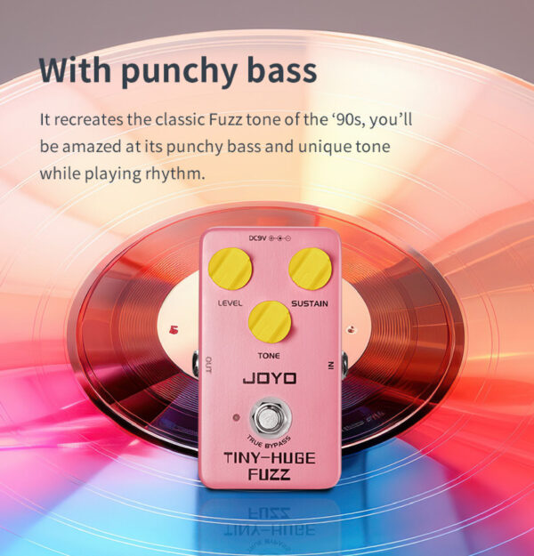 Joyo JF-26 Tiny-huge Fuzz Guitar-Bass Effect Pedal with Level/Tone/Sustain Control - Image 4