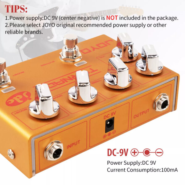 JOYO R-21 Tornado Dual Channel Overdrive Preamp Jose de Castro Signature Pedal - Image 5