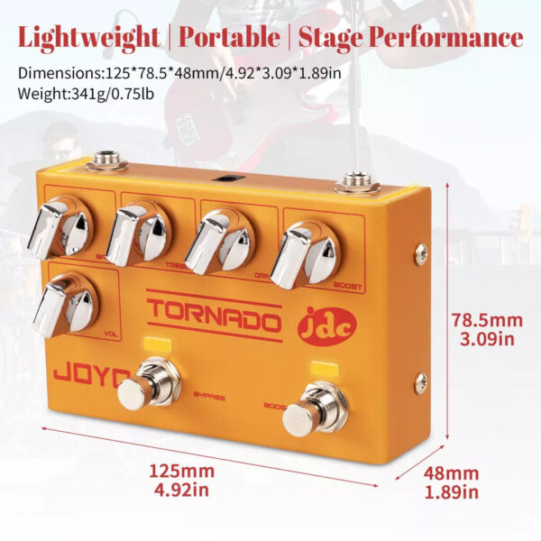 JOYO R-21 Tornado Dual Channel Overdrive Preamp Jose de Castro Signature Pedal - Image 4