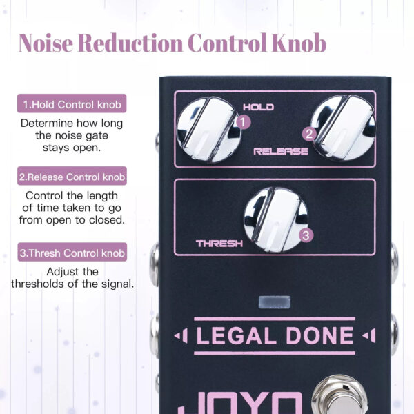 Joyo R-23 LEGAL DONE Noise Reduction Guitar/Bass Pedal Supports 2 wire and 4 wire Connection - Image 3