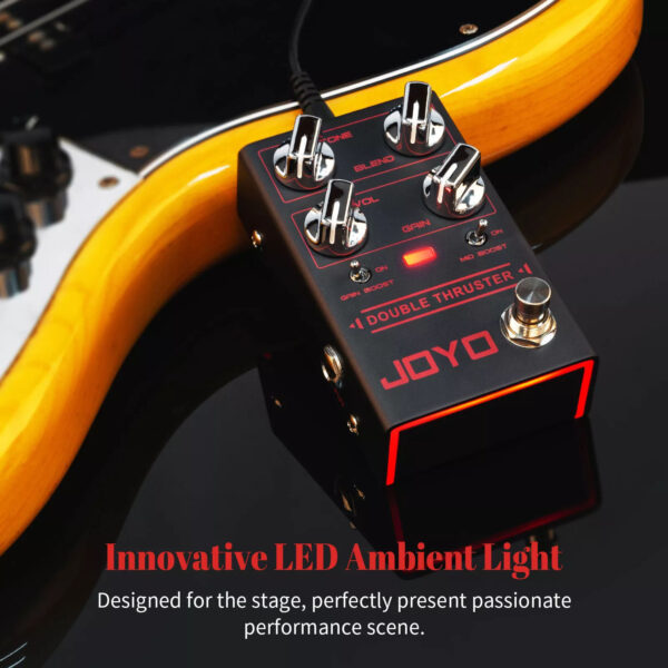 JOYO R-28 Double Thruster High Gain Overdrive Guitar Pedal with Mid/High Frequency For Bass Guitar - Image 3
