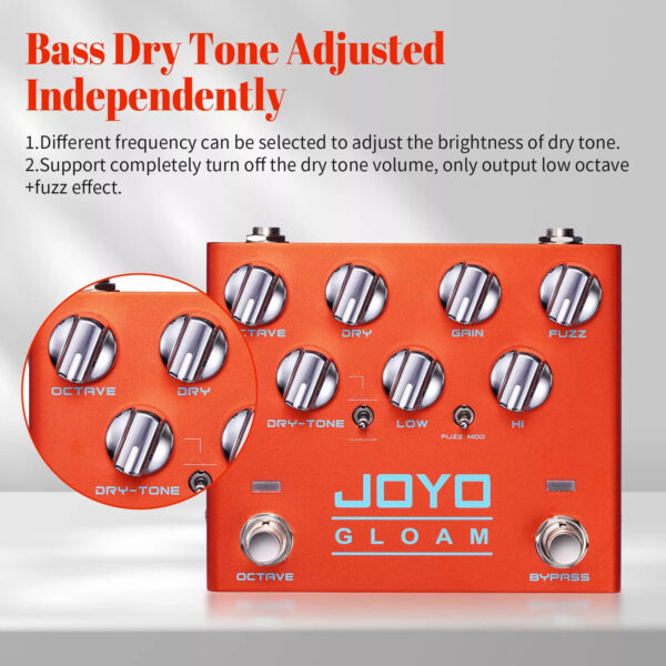 JOYO R-29 Gloam Bass Guitar Sub Octave Fuzz Effect Dry/Wet Mix Control Sync Mode - Image 3
