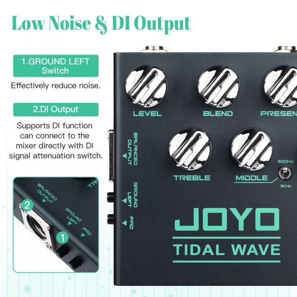 JOYO R-30 Tidal Wave Bass Guitar Pedal Preamp Overdrive +EQ + Noise Reduction + DI - Image 2