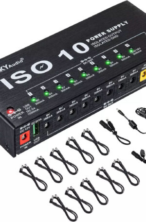 Mosky ISO-10 Guitar Effects Pedal Power Supply For 9V 12V 18V Isolated Outputs