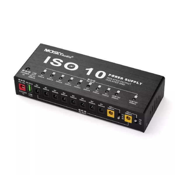 Mosky ISO-10 Guitar Effects Pedal Power Supply For 9V 12V 18V Isolated Outputs - Image 2