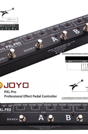 Joyo PXL8 PRO Pedal Controller 8 FX Loop Programmable Pedal Switcher With True Bypass Black