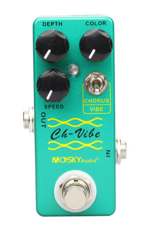 Mosky CH Vibe Chorus Vibe Vibrato Guitar Effect Pedal Depth Color Speed Knob