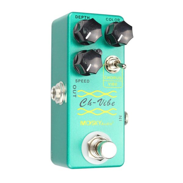 Mosky CH Vibe Chorus Vibe Vibrato Guitar Effect Pedal Depth Color Speed Knob - Image 3