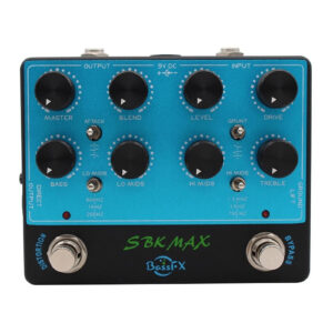 Fanmuzk SBK MAX Preamp Pedal Bass Distortion 4-band EQ Speaker Cabinet Emulation True Bypass